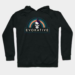 Two Face Punk Colorful Hair Skull Evokative Logo Hoodie